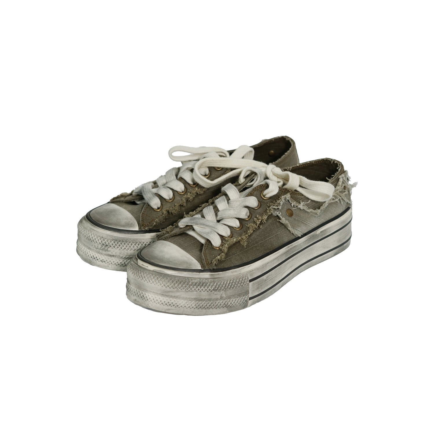 Update Cest Nous Sea Witch Poetry Cross Embroidered Vintage Canvas Shoes