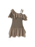 Cest Nous Punk Wave Off Shoulder Knitted Chiffon Dress