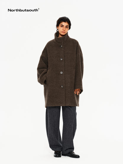 Brown Textured Cocoon Women&