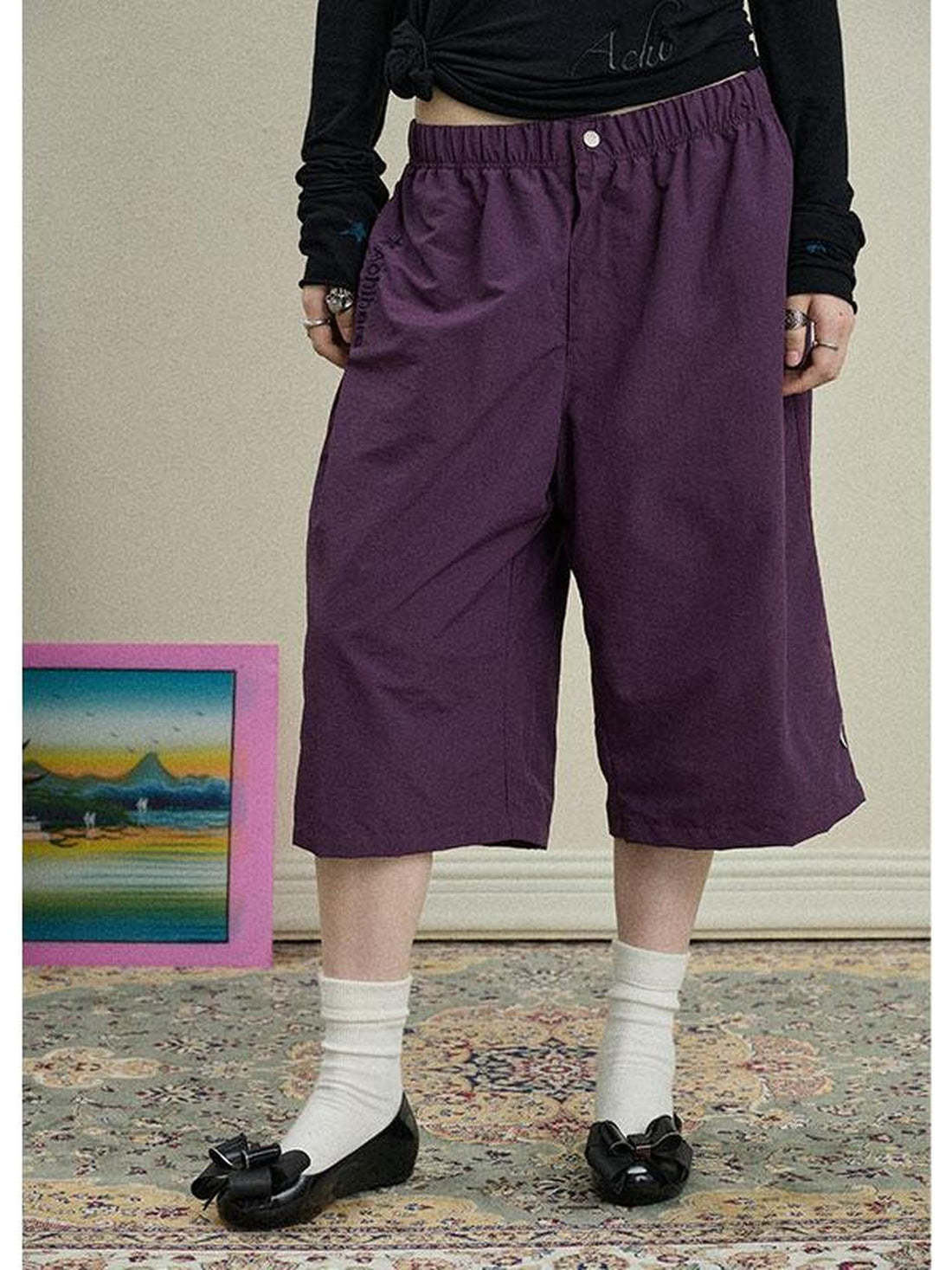 Achihara Bubble Cone Casual Pants In Nylon Fabric