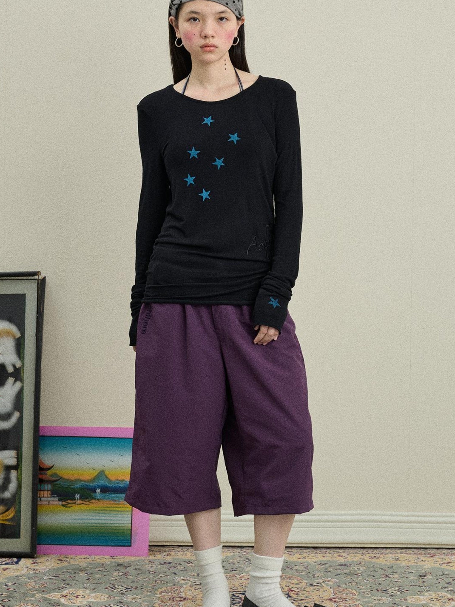 Achihara Bubble Cone Casual Pants In Nylon Fabric