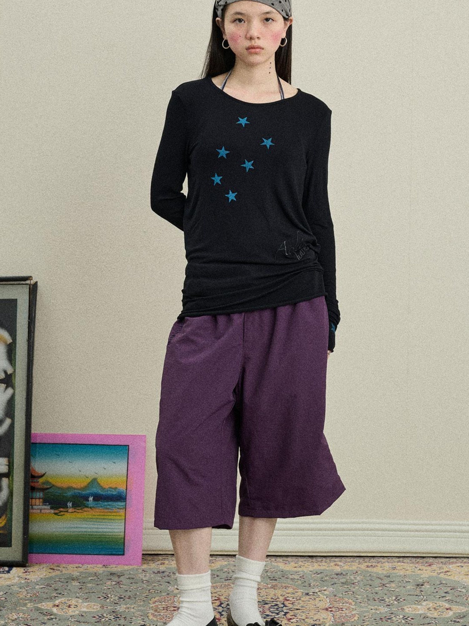 Achihara Bubble Cone Casual Pants In Nylon Fabric