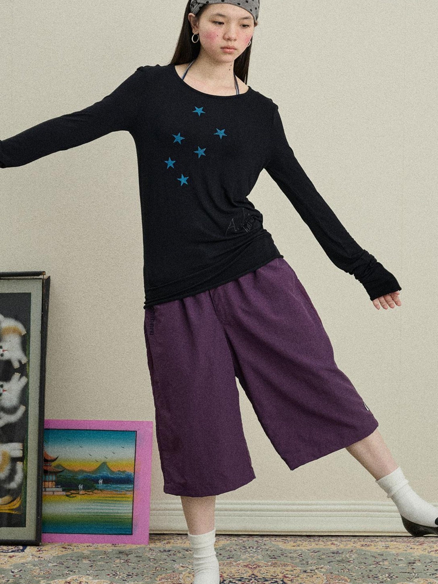 Achihara Bubble Cone Casual Pants In Nylon Fabric