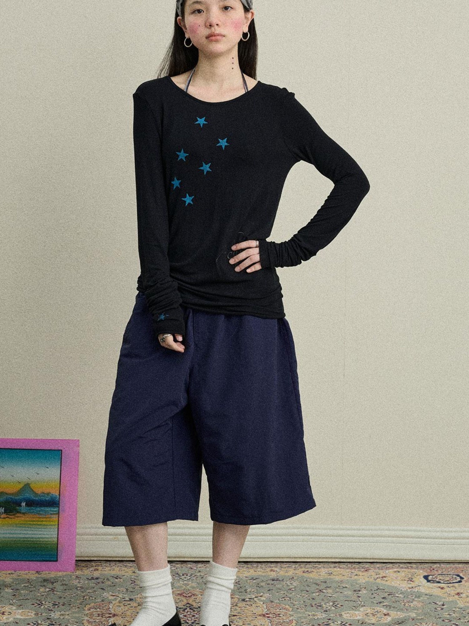 Achihara Bubble Cone Casual Pants In Nylon Fabric