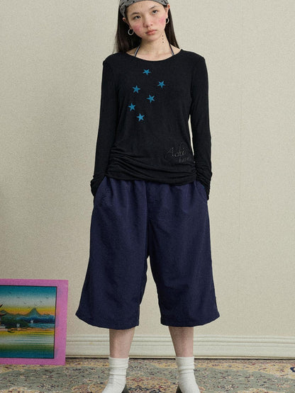 Achihara Bubble Cone Casual Pants In Nylon Fabric