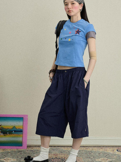 Achihara Bubble Cone Casual Pants In Nylon Fabric