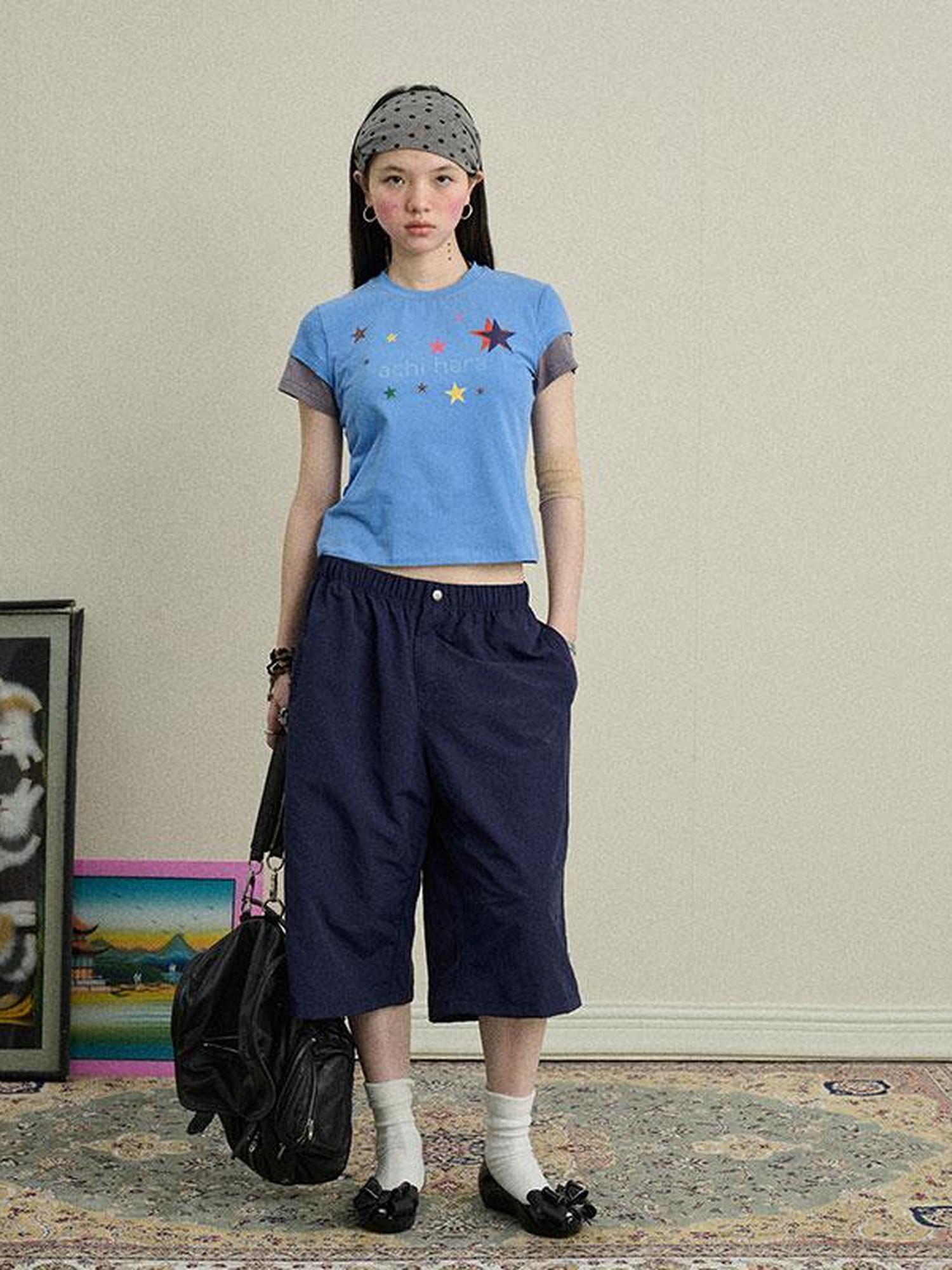 Achihara Bubble Cone Casual Pants In Nylon Fabric
