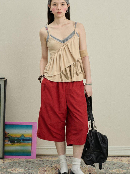 Achihara Bubble Cone Casual Pants In Nylon Fabric