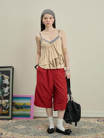 Achihara Bubble Cone Casual Pants In Nylon Fabric