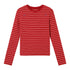 Achihara Breton Stripe Long Sleeve Tee With Crab Eater Seal Embroidery