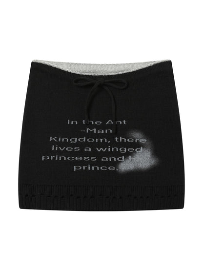 Achihara Breathable Knit A-Line Skirt