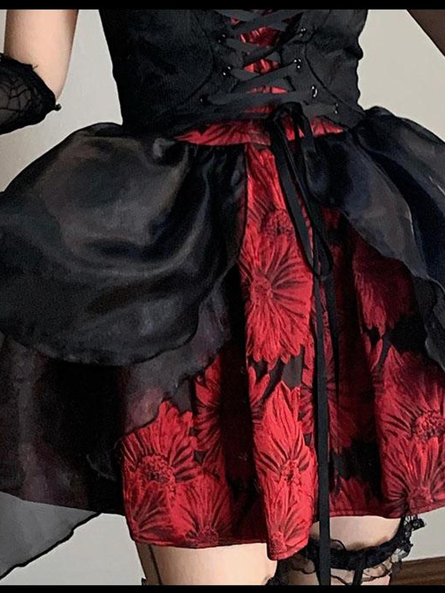 WSW WUSHENWU Butterfly Bloom Tulle Puff Mini Dress