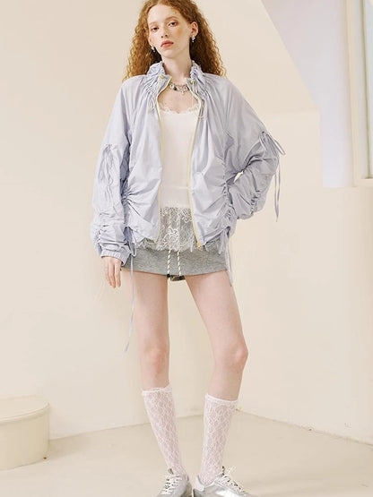 Butterfly Knot Off Shoulder Hoodie Split Hem Sport Skirt Set