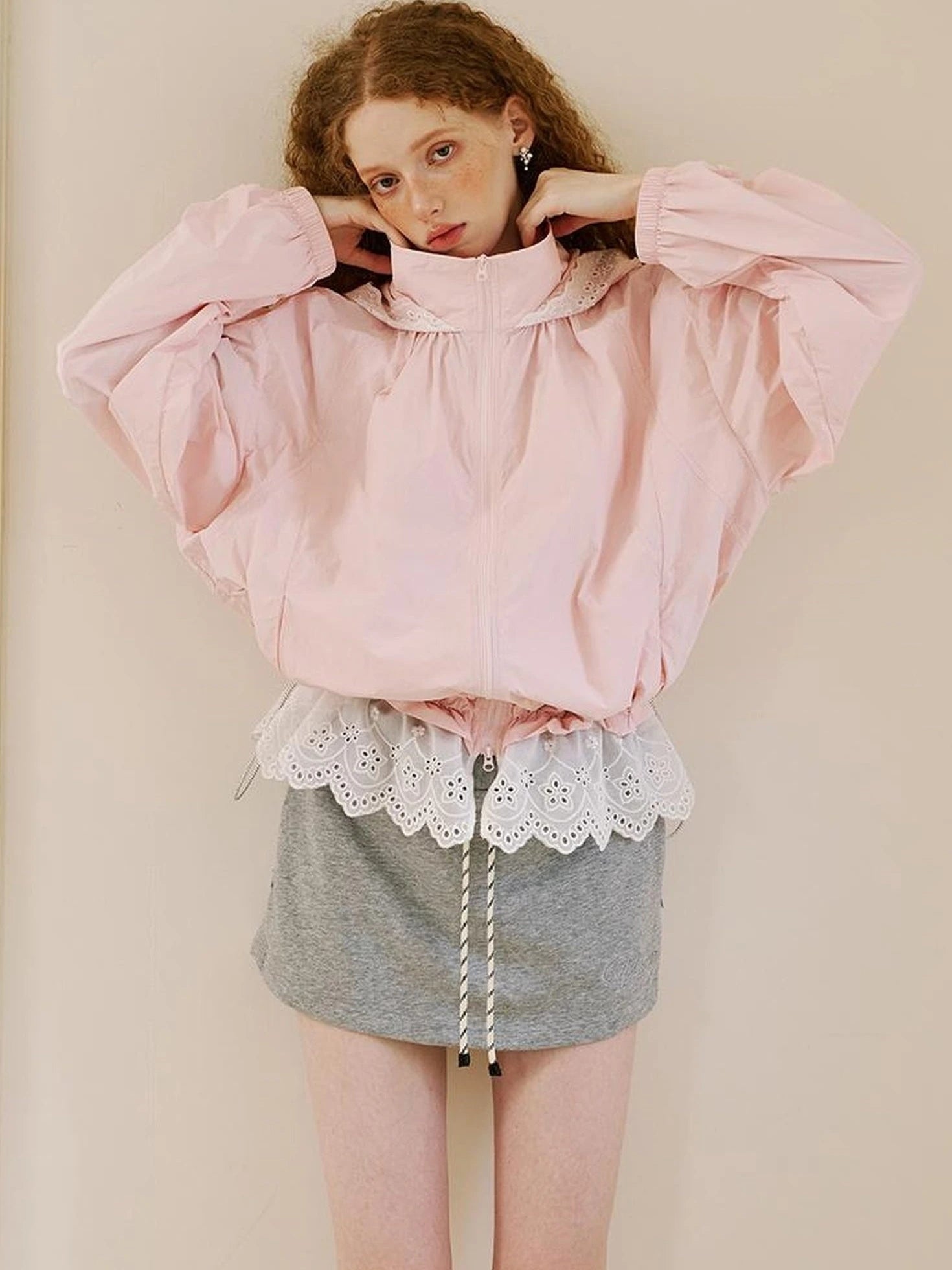Butterfly Knot Off Shoulder Hoodie Split Hem Sport Skirt Set