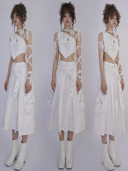 Butterfly Lace Tie Front Bralette Top