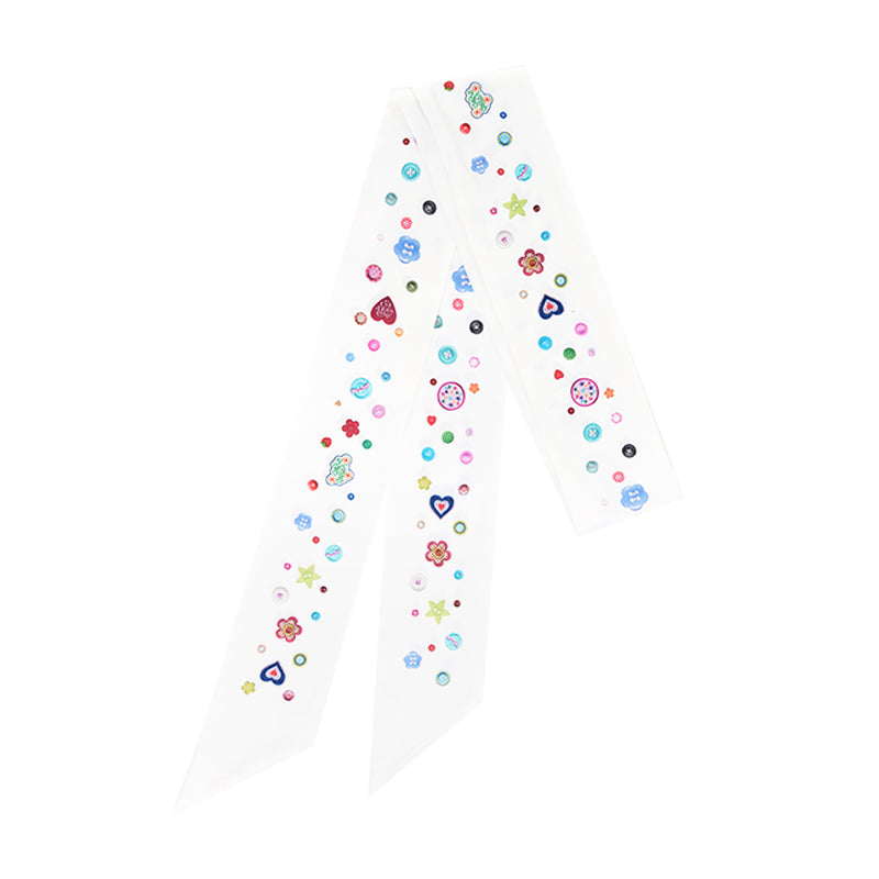 YOSHUYUKI Colorful Button Print Scarf
