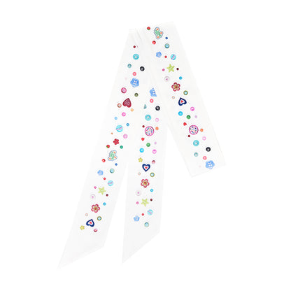 YOSHUYUKI Colorful Button Print Scarf