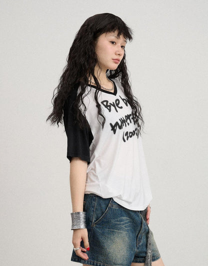 Achihara Bye Bye Paper Plane Tee