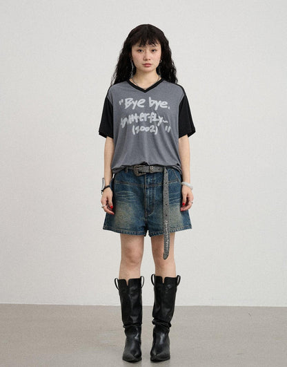 Achihara Bye Bye Paper Plane Tee