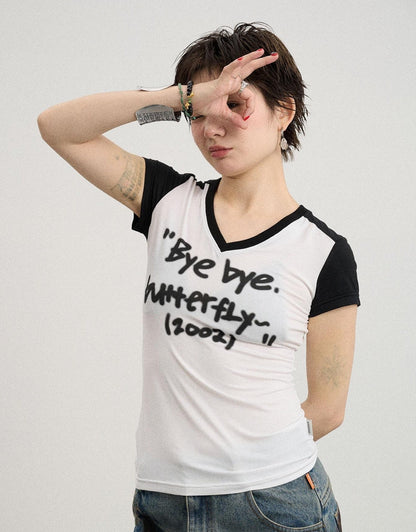 Achihara Bye Bye Paper Plane Tee