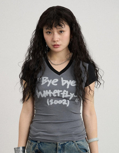 Achihara Bye Bye Paper Plane Tee