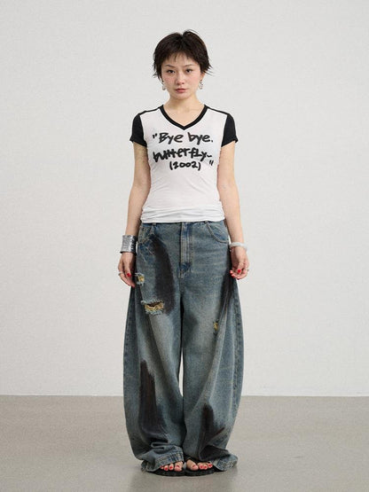 Achihara Bye Bye Paper Plane Tee