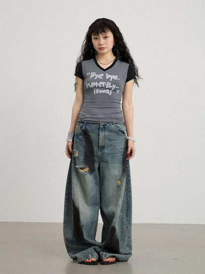 Achihara Bye Bye Paper Plane Tee