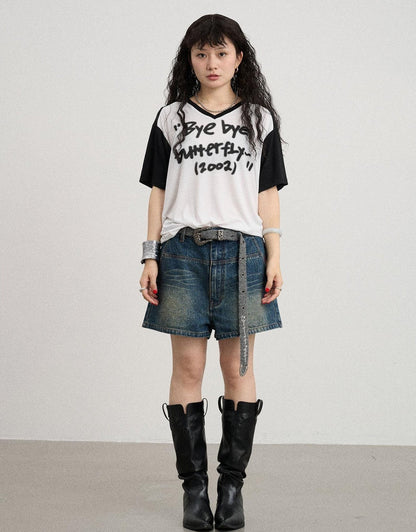 Achihara Bye Bye Paper Plane Tee