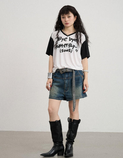Achihara Bye Bye Paper Plane Tee