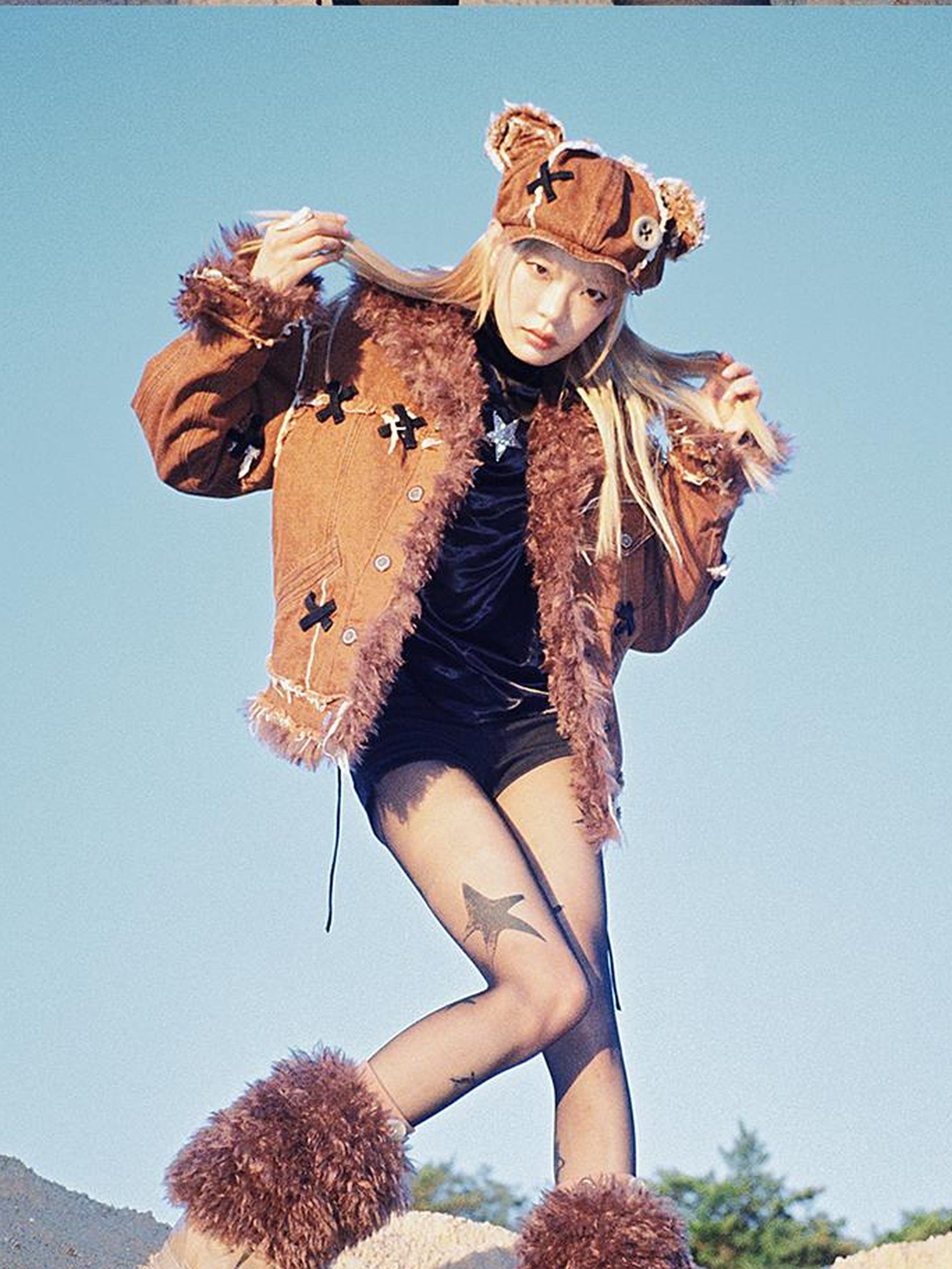 CFIERCE Abandoned Teddy Bear Doll Hat
