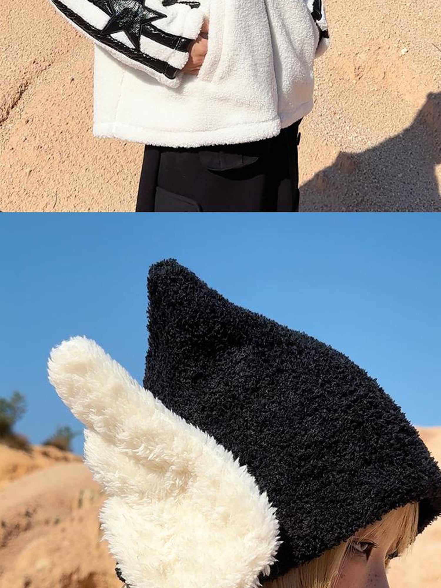 CFIERCE Angel Wing Knit Beanie With Tip