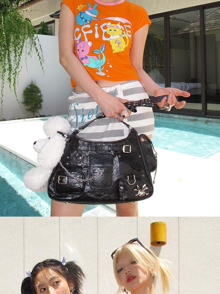 CFIERCE Animal Pool Party Print Slim Short Sleeve Women&