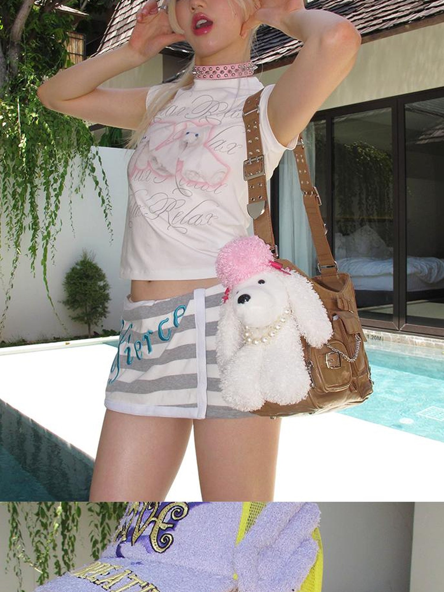 CFIERCE Animal Print Cotton T Shirt