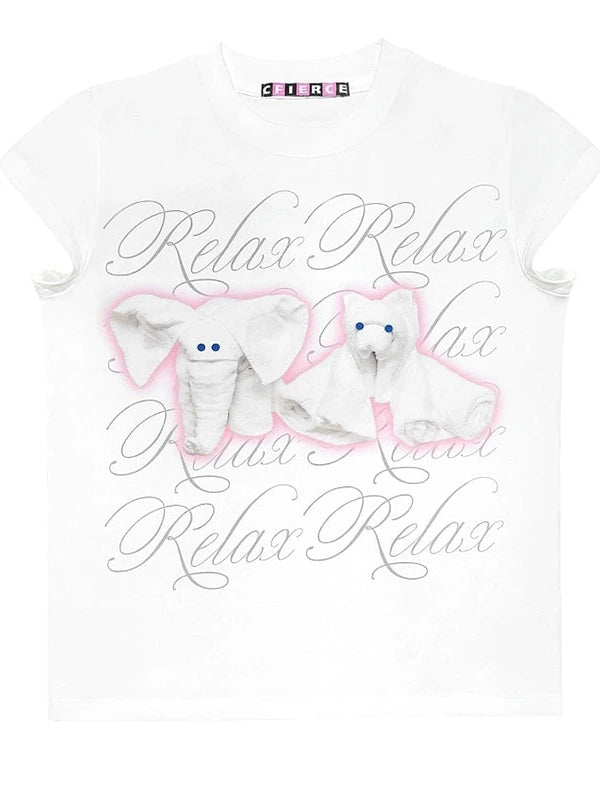 Animal Print Cotton T Shirt