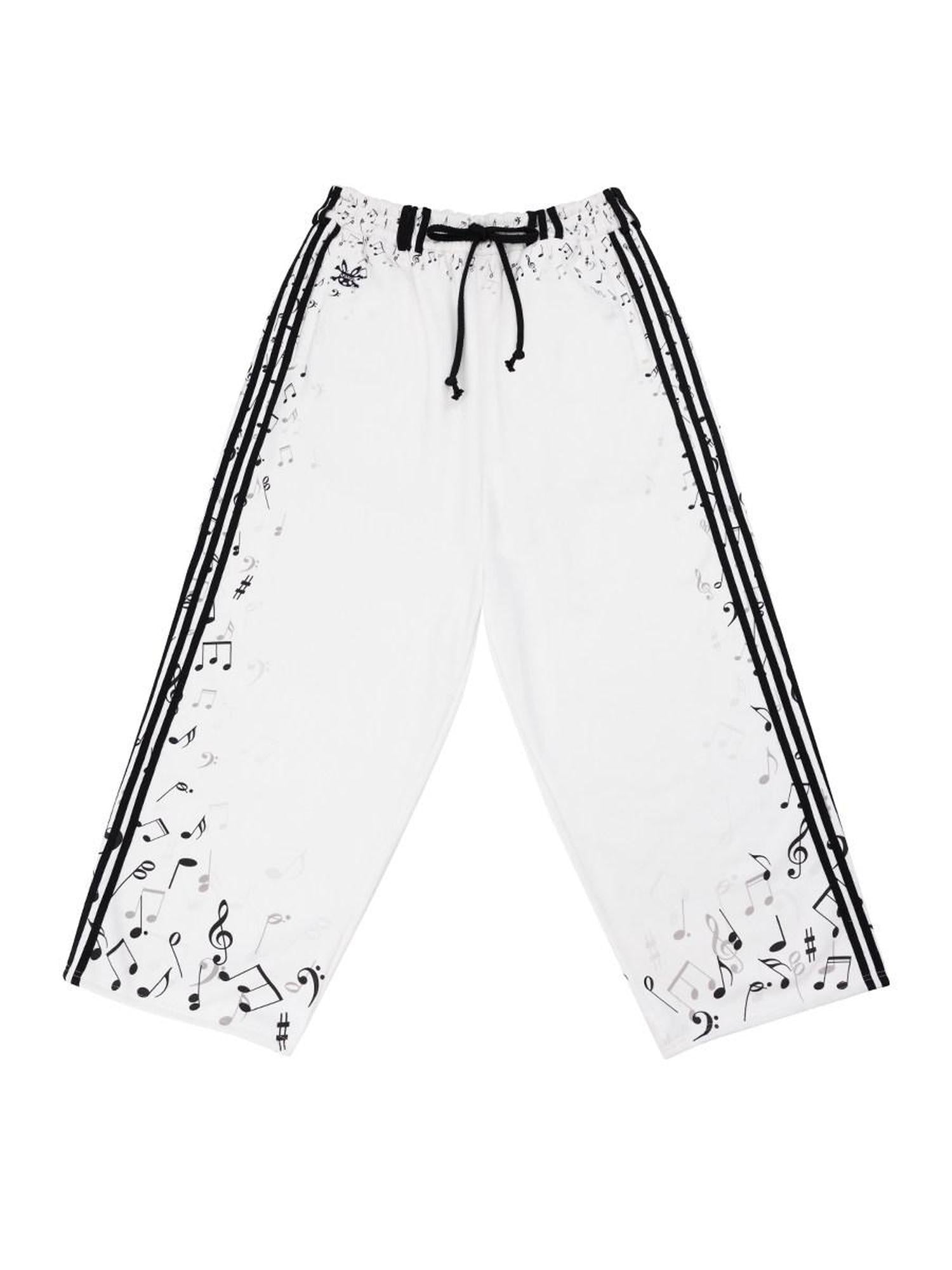 CFIERCE Asymmetric Detail Loose Straight Natural Waist Office Cotton Blend White Pants