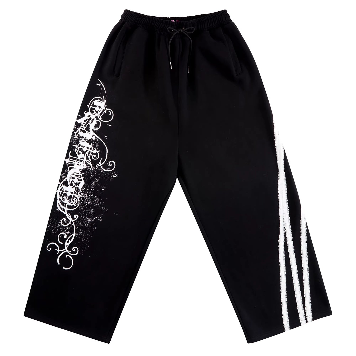 CFIERCE_Asymmetric_High_Waist_Loose_Straight_Leg_Durable_Street_Style_Black_Pants_MISSTT