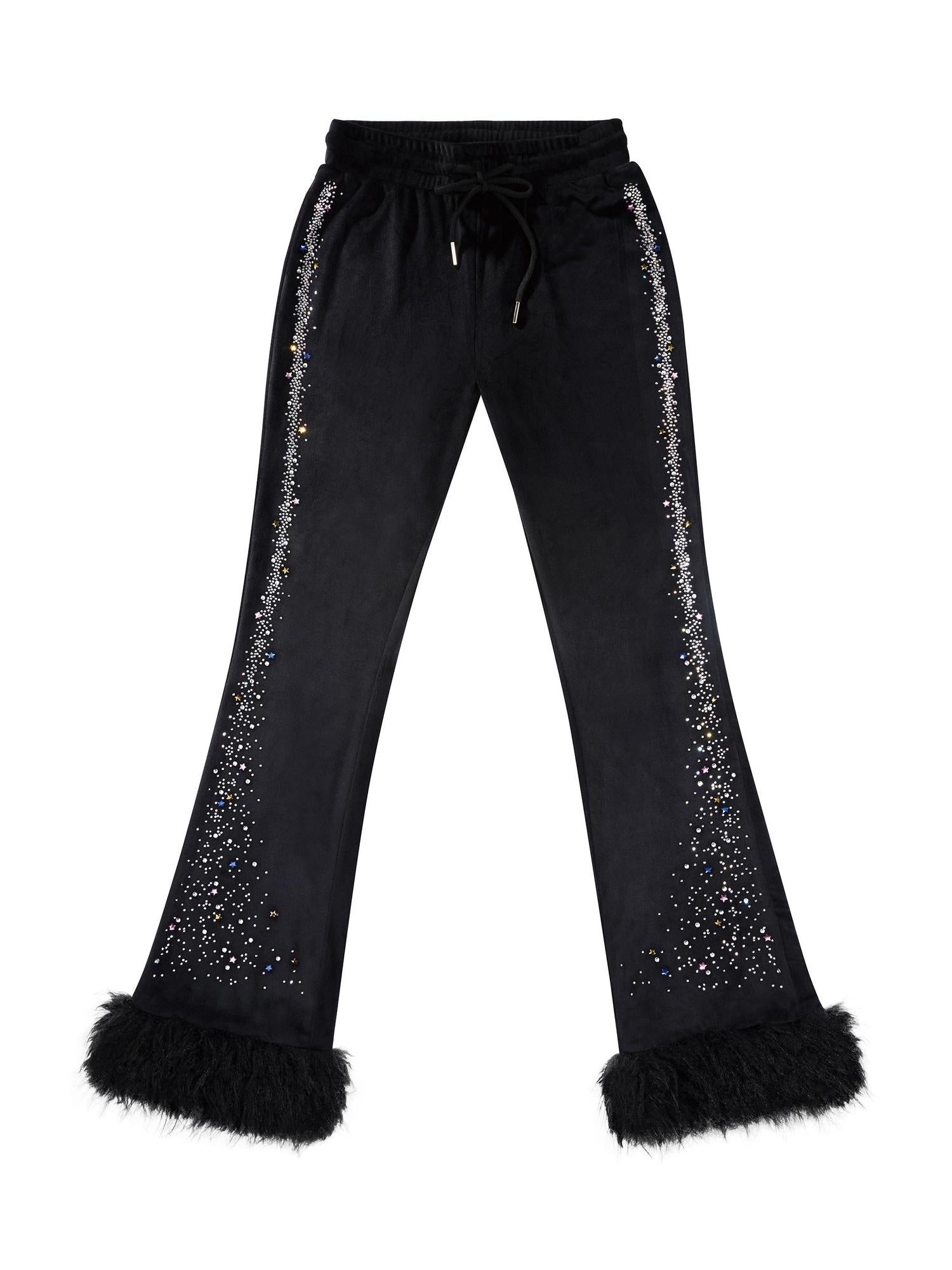 CFIERCE Asymmetric Slim High Waist Straight Leg Original Women Polyester Spandex Pants