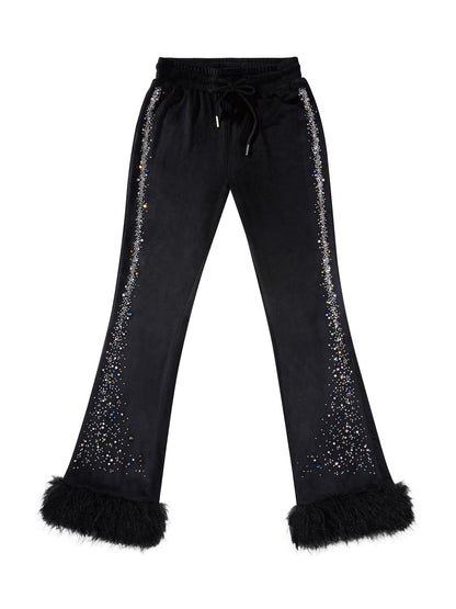 CFIERCE Asymmetric Slim High Waist Straight Leg Original Women Polyester Spandex Pants