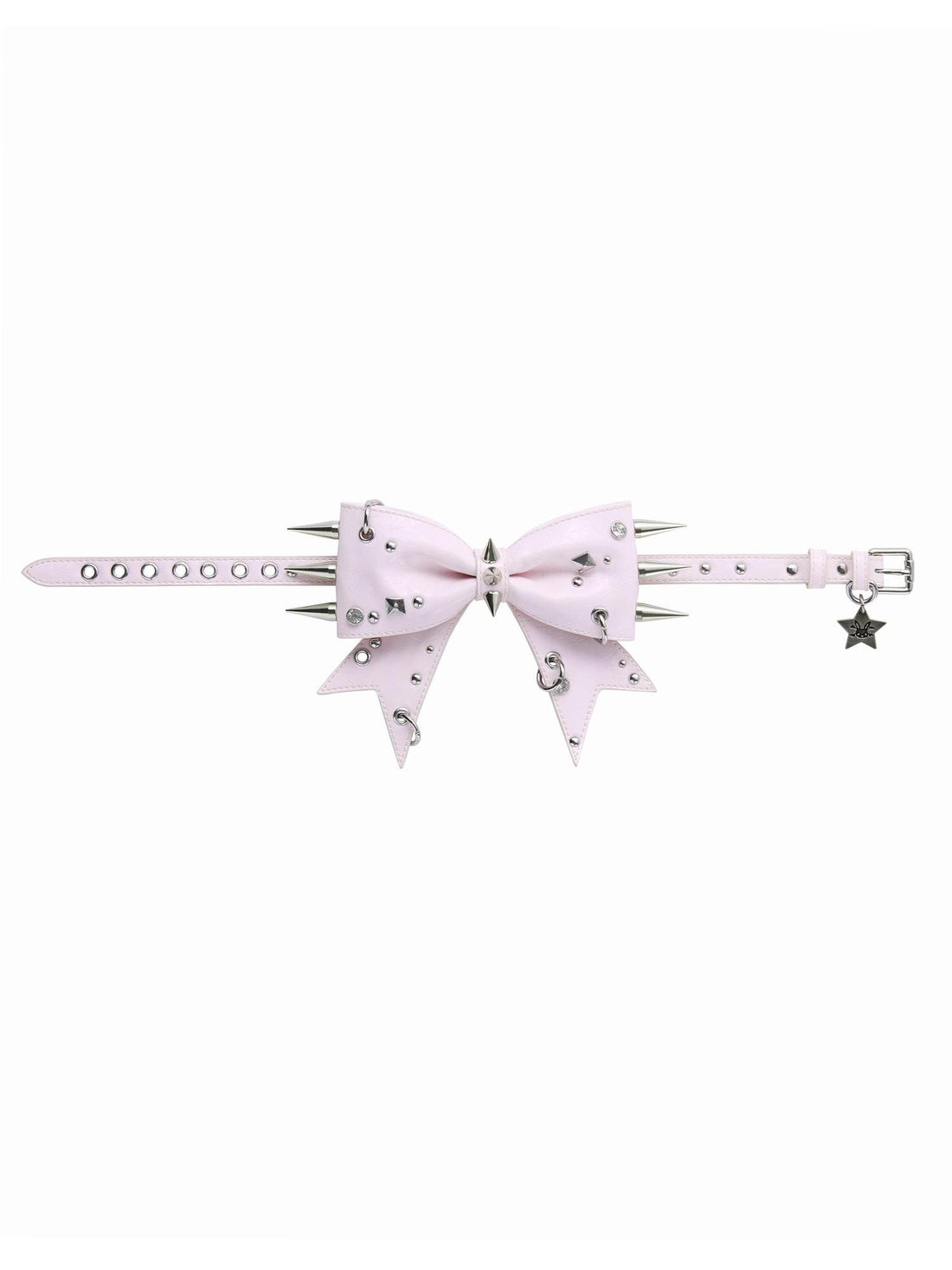 CFIERCE Bow Knot Riveted Metal Embellished Women&