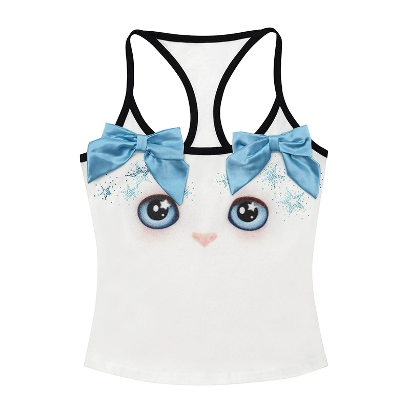 CFIERCE_Butterfly_Bow_Strap_Top_With_Rhinestone_Cat_Face_MISSTT