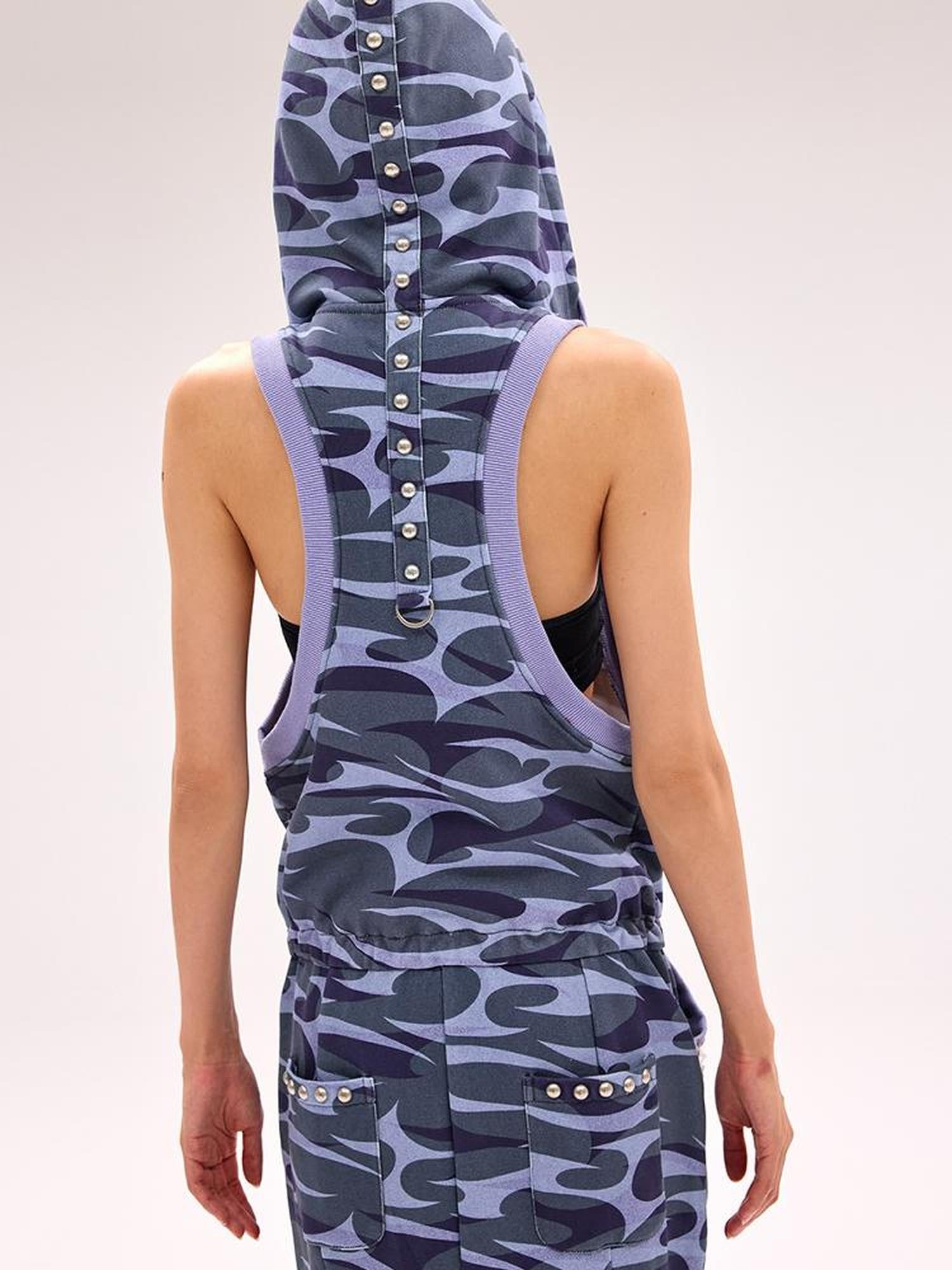 CFIERCE Camo Squid Print Fishtail Skirt
