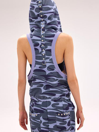 CFIERCE Camo Squid Print Fishtail Skirt