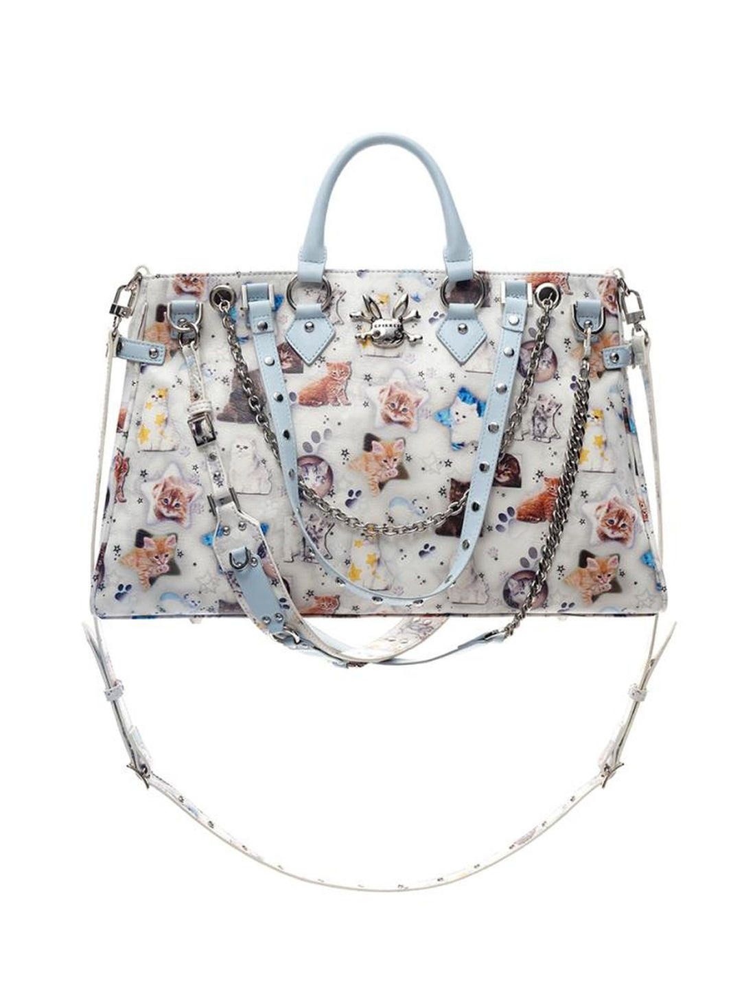 CFIERCE Cat Print Multi Strap Top Handle Crossbody Bag