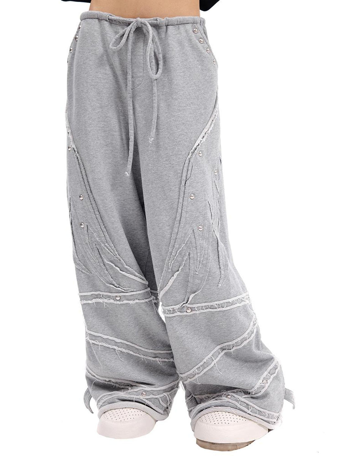 CFIERCE Cfierce Fall Winter Angel Wing Sweatpants