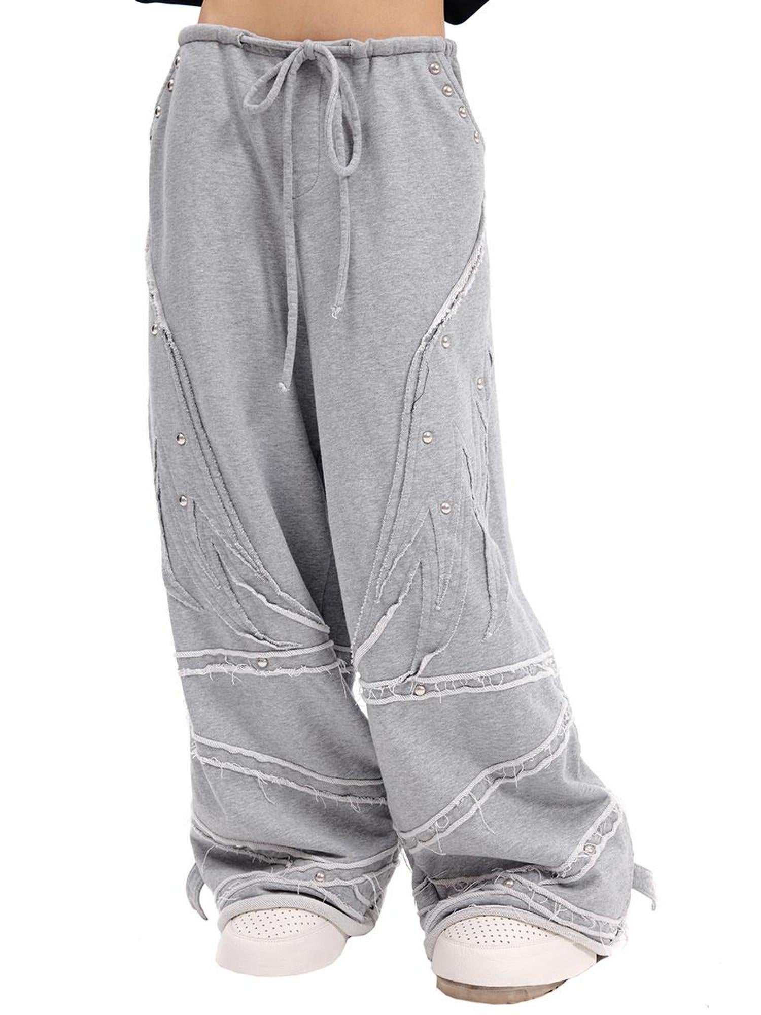 CFIERCE Cfierce Fall Winter Angel Wing Sweatpants