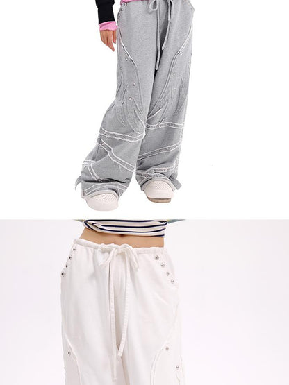 CFIERCE Cfierce Fall Winter Angel Wing Sweatpants