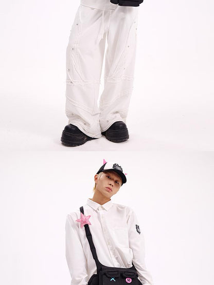 CFIERCE Cfierce Fall Winter Angel Wing Sweatpants
