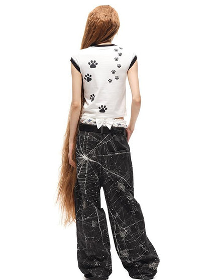 CFIERCE Cfierce Sticker Print Shorts
