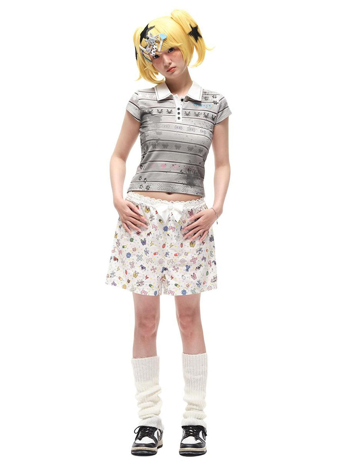 CFIERCE Cfierce Sticker Print Shorts