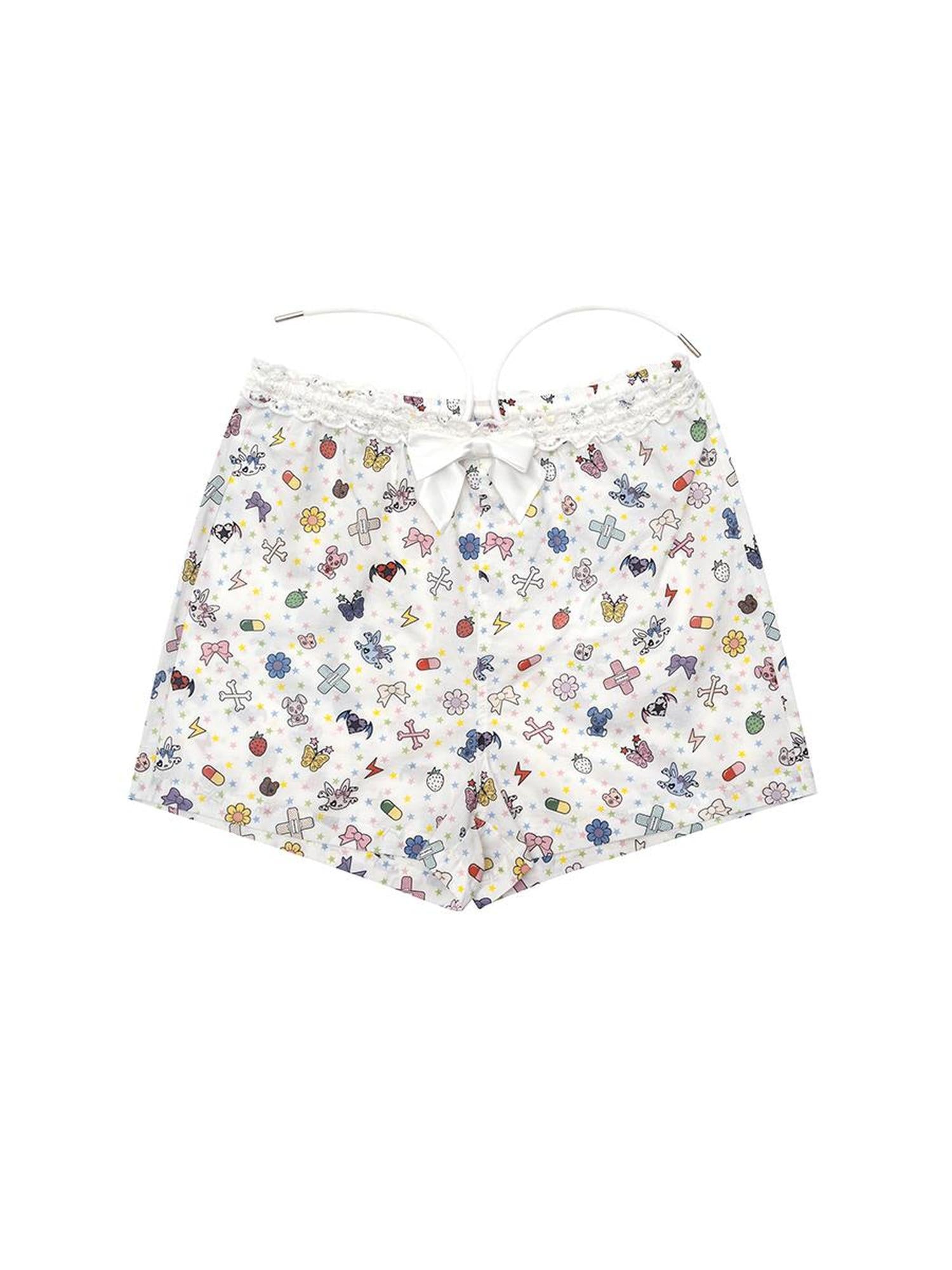 CFIERCE Cfierce Sticker Print Shorts